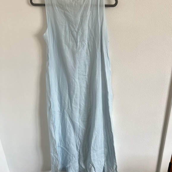 Bryn Walker Baby Blue Linen Maxi Dress, size small - Picture 6 of 7